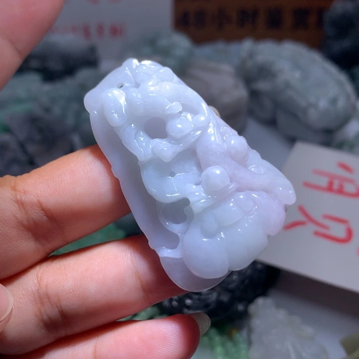 翡翠未镶嵌颈饰保真天然A货翡翠
