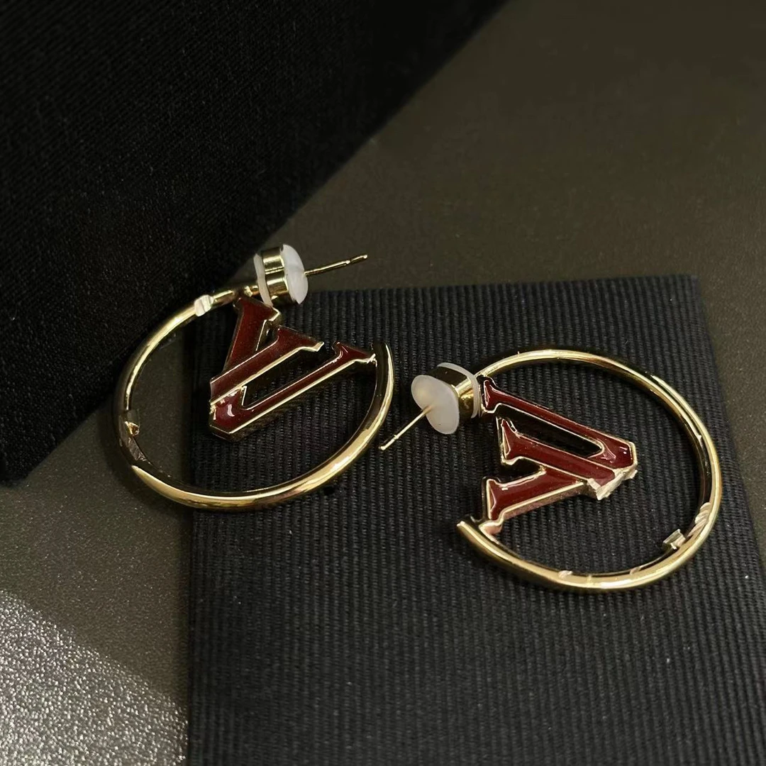 铜合金耳饰 红色气质时尚耳饰-90963