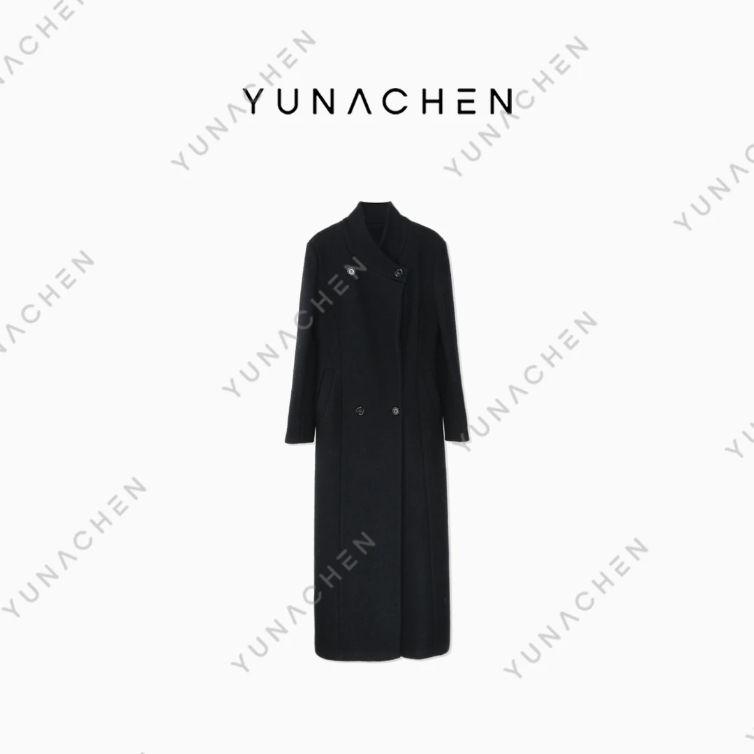 现货【雾漫漫】I27秋冬简约款毛呢大衣外套01-999-W23QD04A