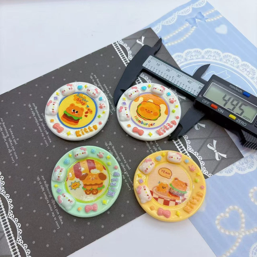 【汉堡小熊KT盘子】安小小定制DIY手机饰品配件可爱创意通用