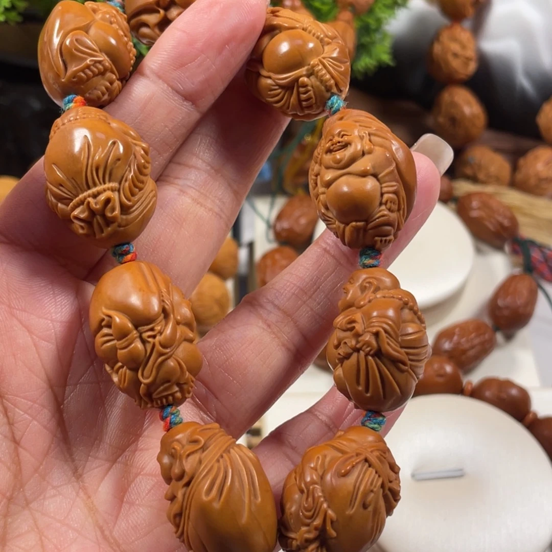 布袋弥勒橄榄核手串