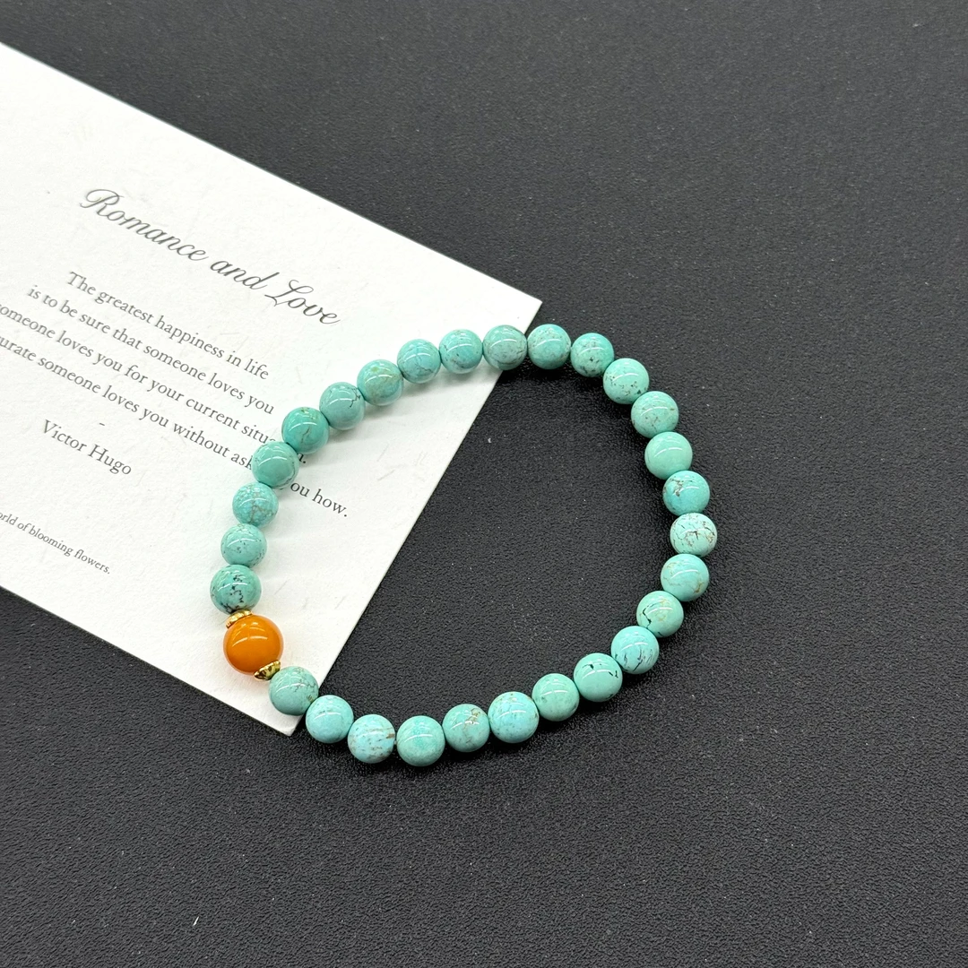 绿松石圆珠手串（多样性发其一）