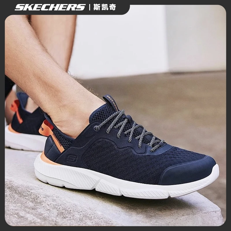 Skechers斯凯奇男鞋2025舒适休闲鞋网面透气软底减震运动鞋跑步鞋