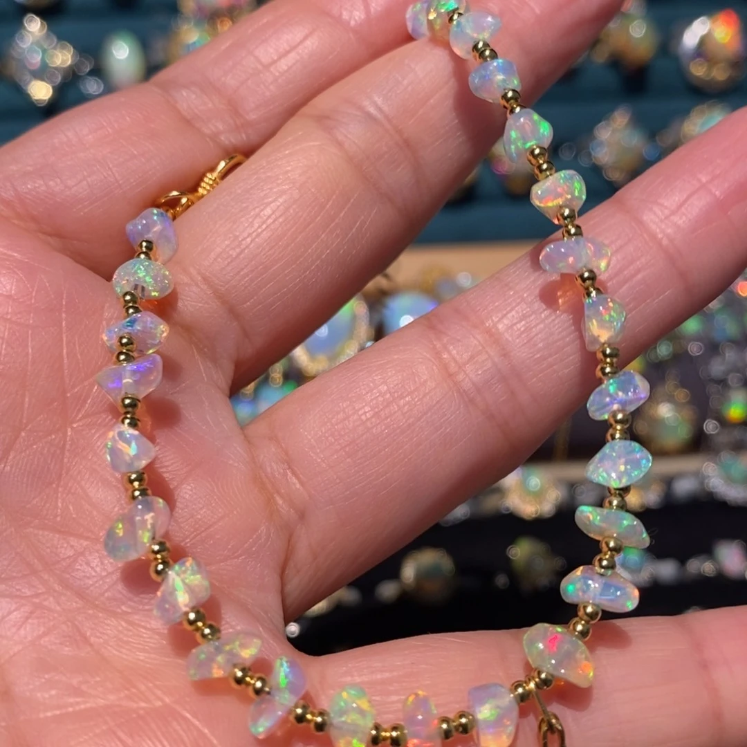 欧泊银S925镶嵌手链