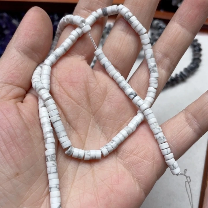 玛瑙/玉髓合金珠宝半成品一条4m白松直切隔片