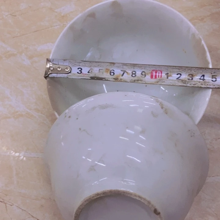 陶2个15厘米高7厘米的老白胎碗