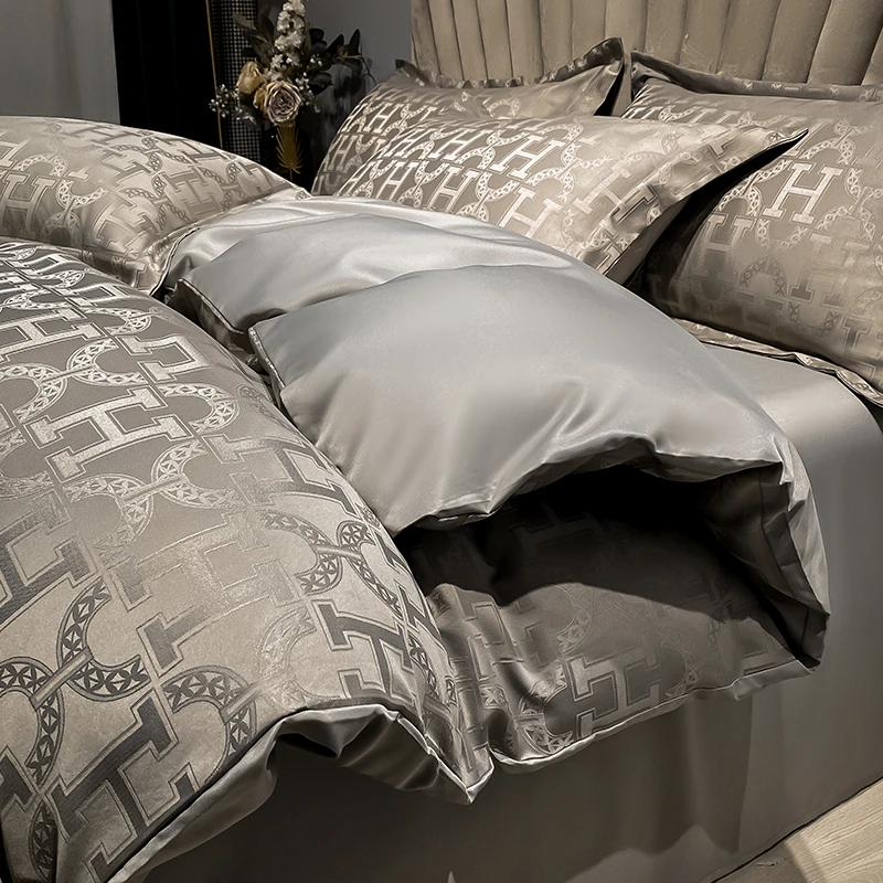 夏季冰丝四件套轻奢高级感丝滑裸睡床上被套床单三件套春夏季2025