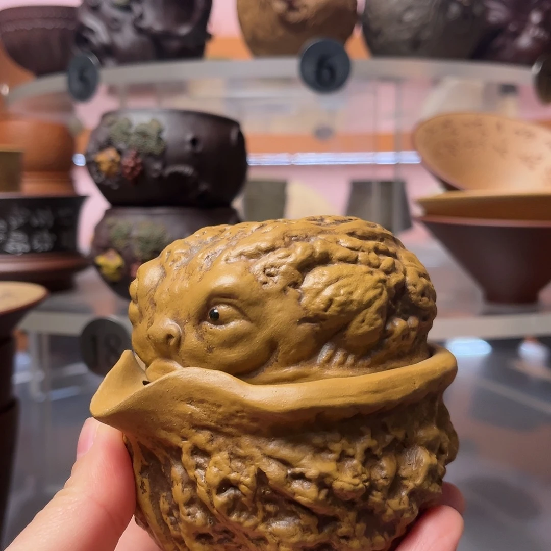 茶杯紫砂和气生财手抓盖碗