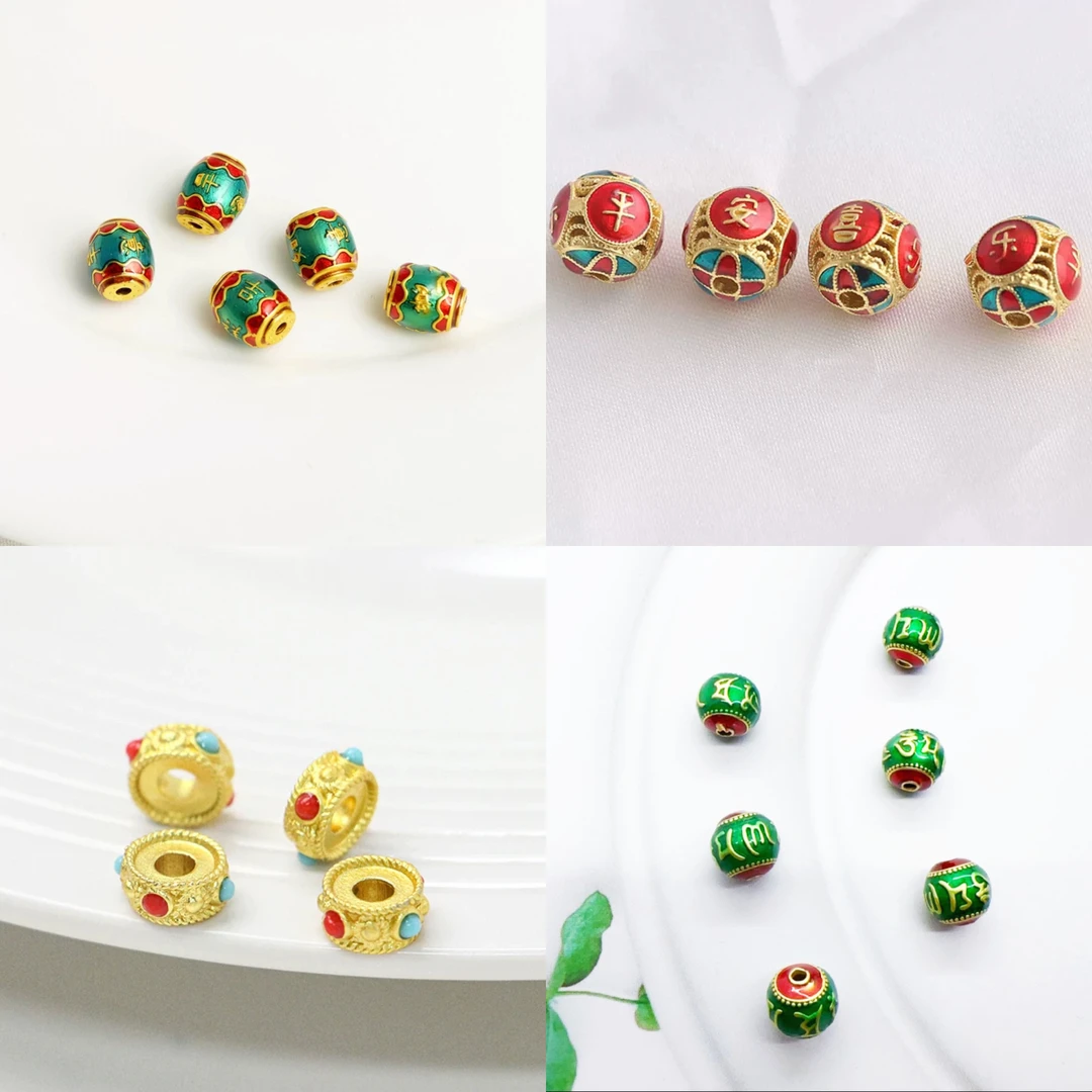 合香珠配件 diy隔珠铜饰