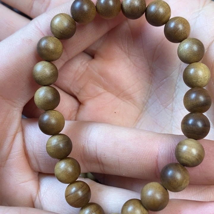 檀香木手串/手链0.8*23横纹黑肉浮水