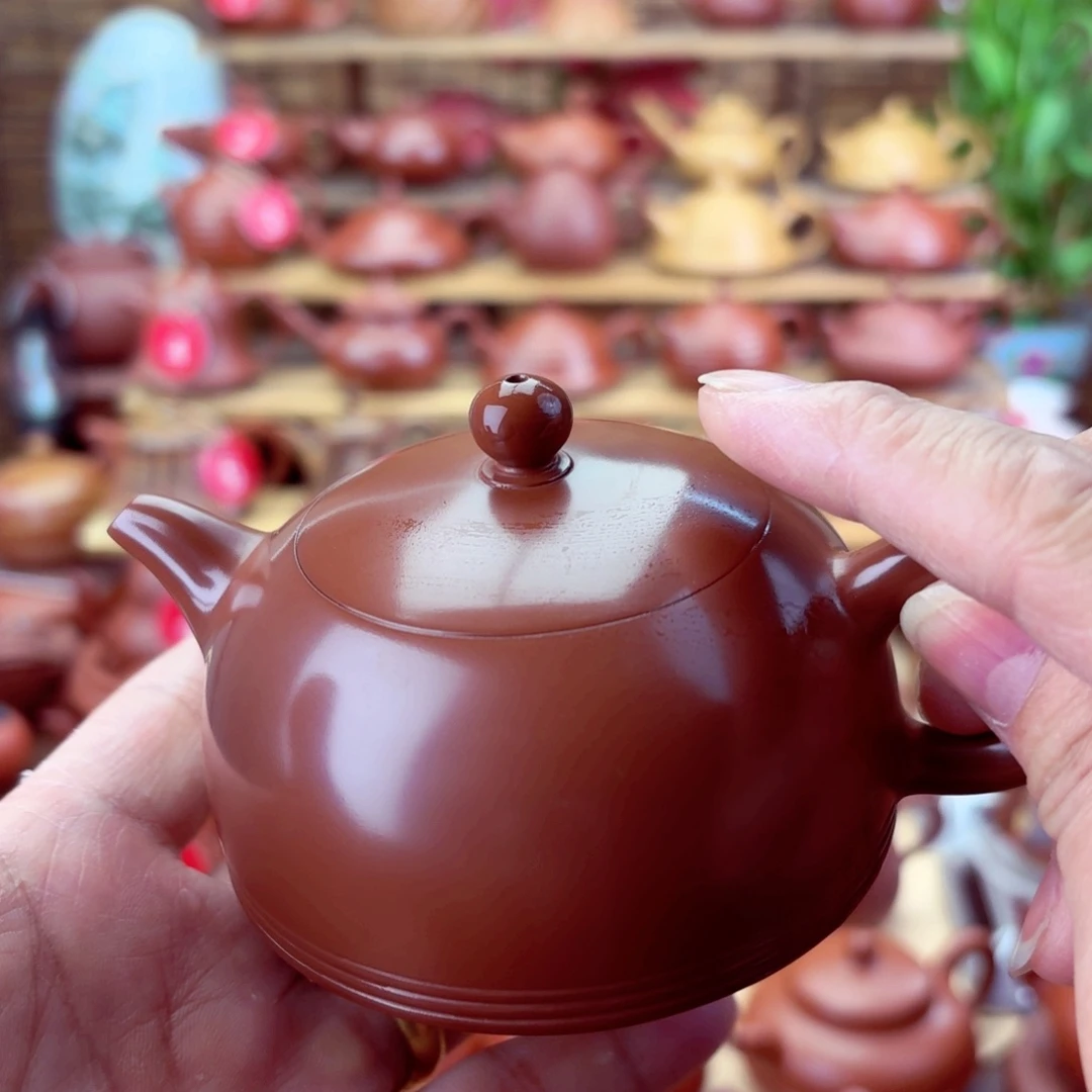 茶壶紫砂半把130 cc手拉