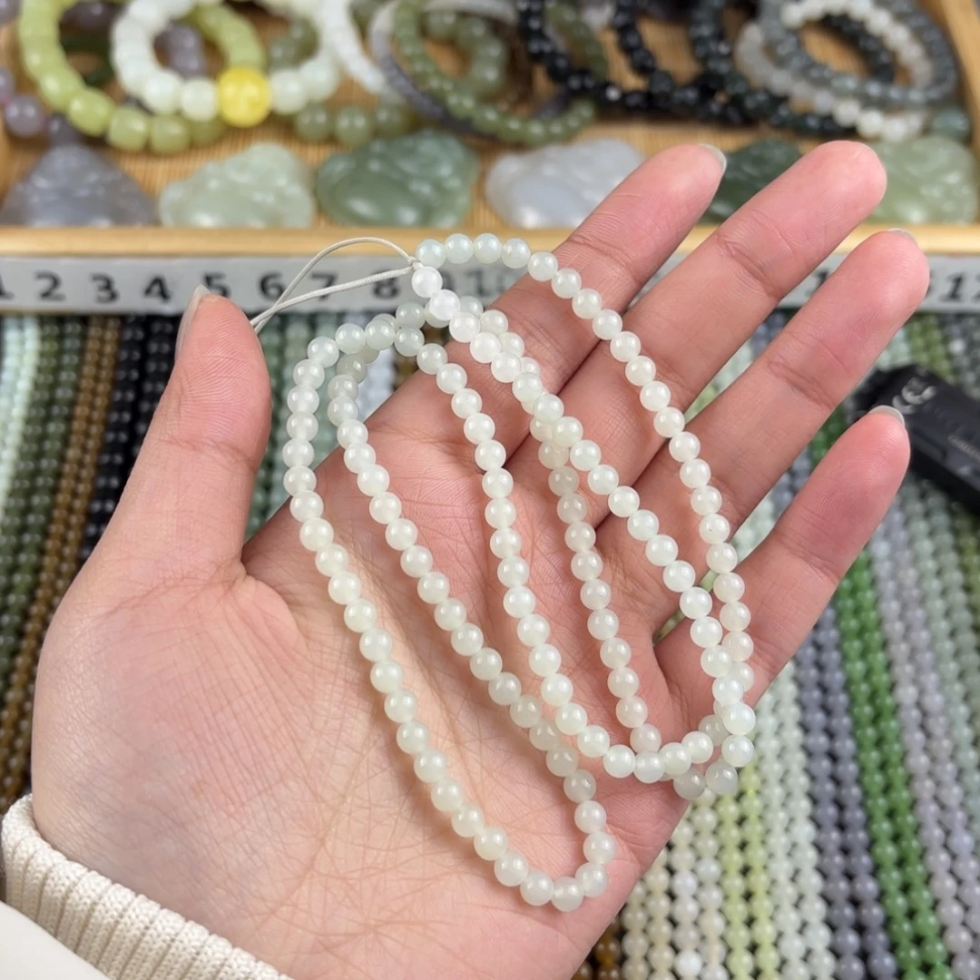 纯***珍和田玉未镶嵌颈饰