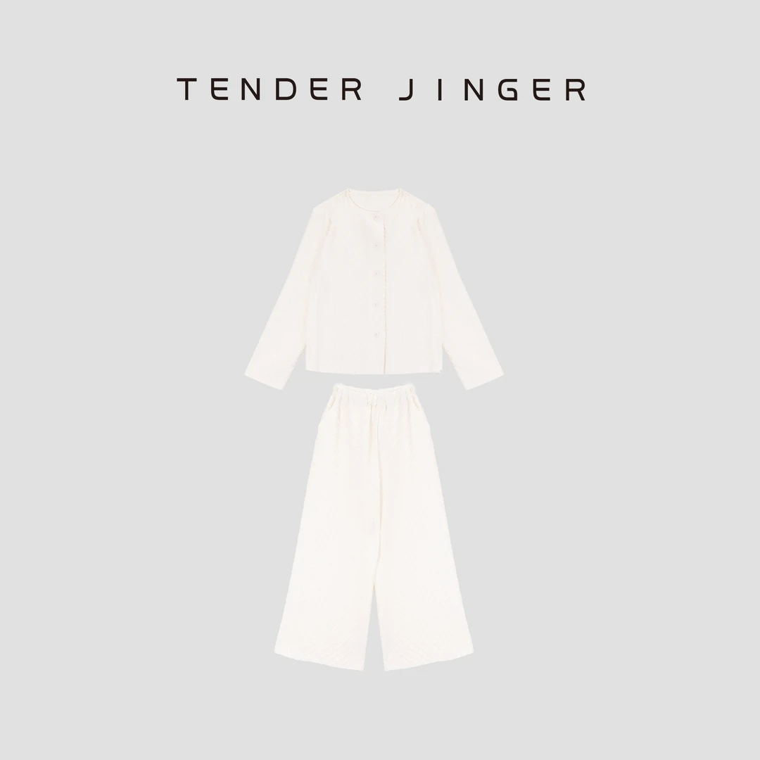 Tender Jinger设计感气质菱格套装T53DWF41246