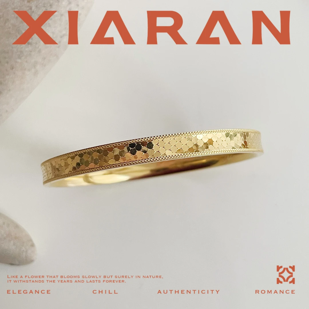 黄铜手镯 「蛇鳞手镯」鳞片时尚轻奢经典素款气质百搭简约手镯