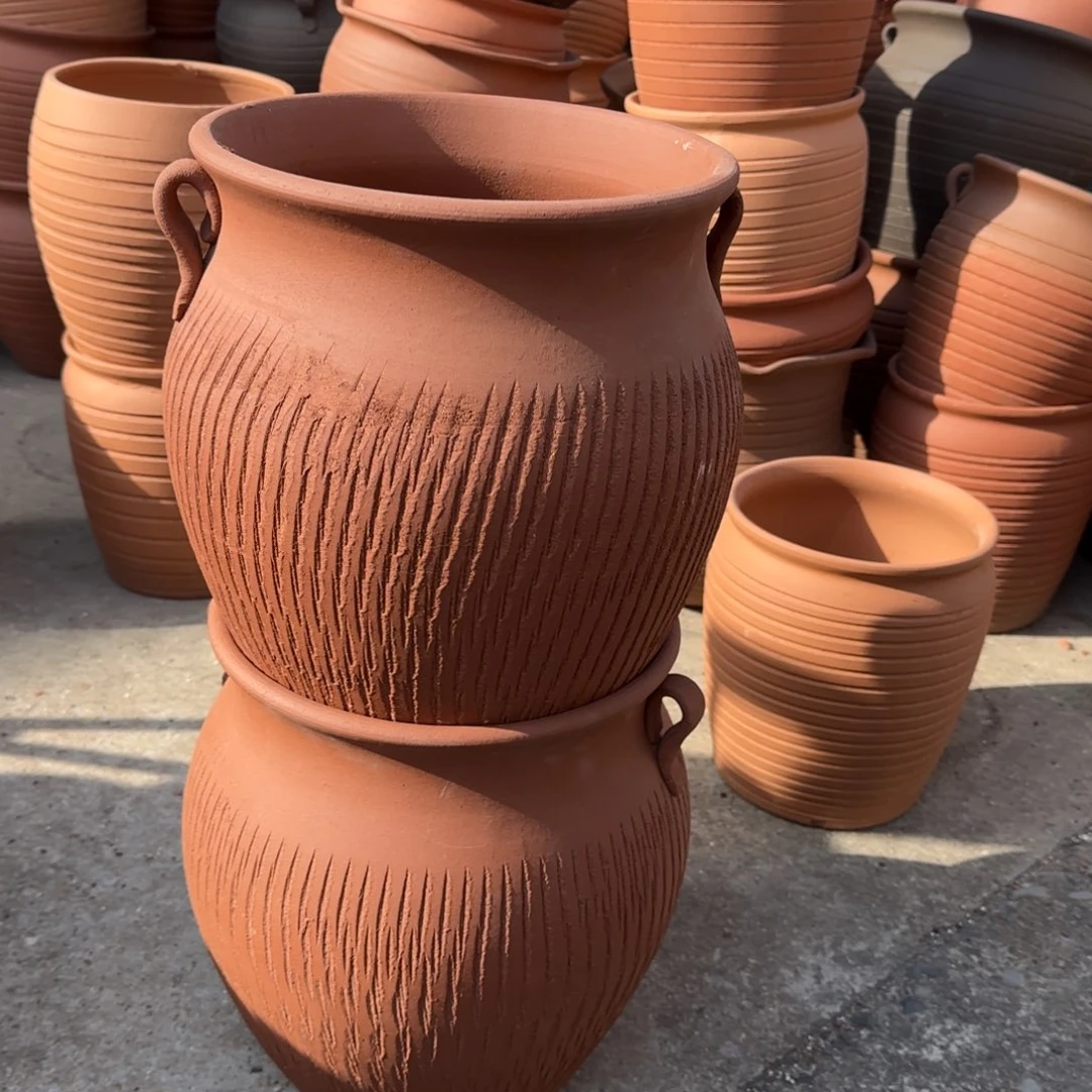 紫砂花盆口25高30宜兴紫砂