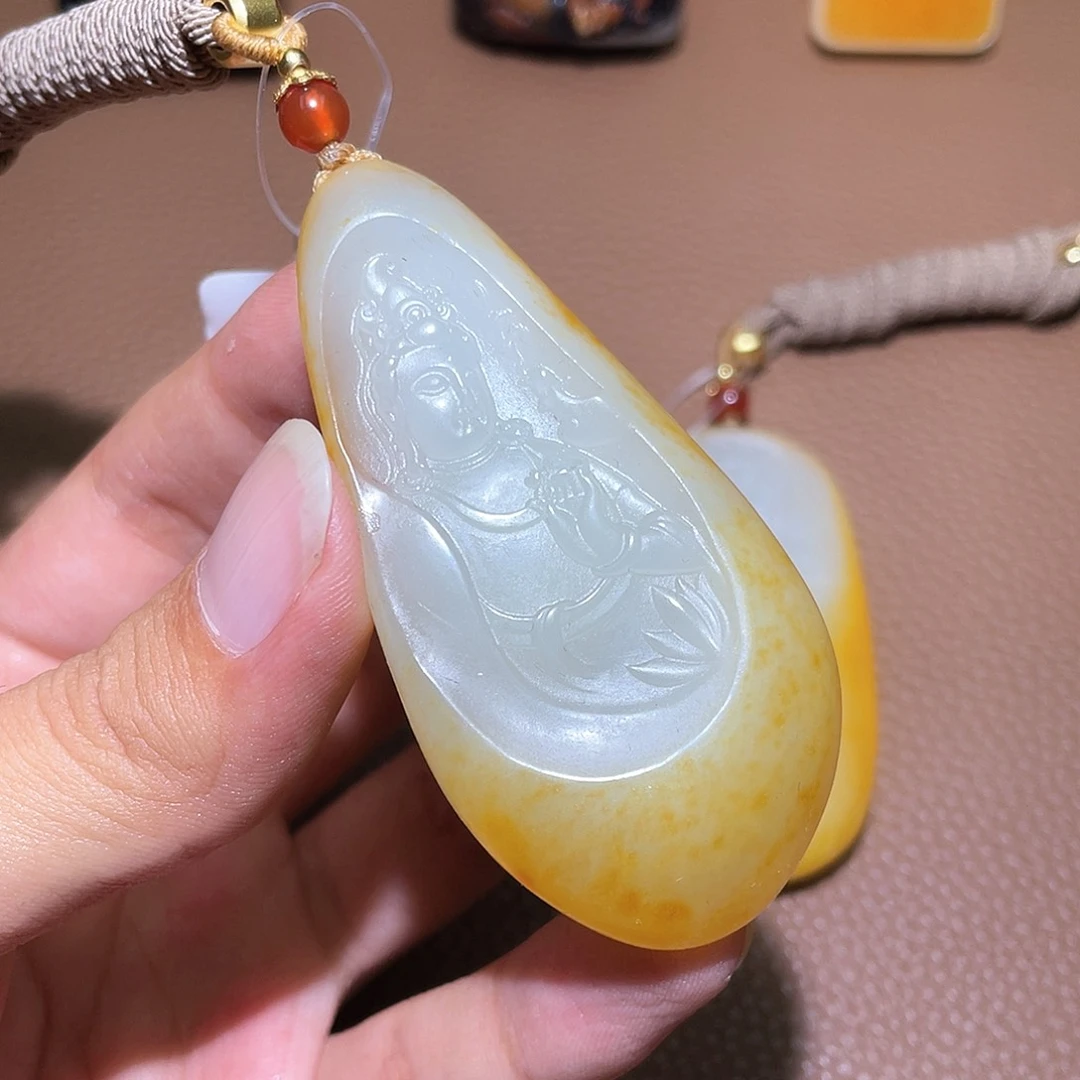 和田玉未镶嵌挂件y