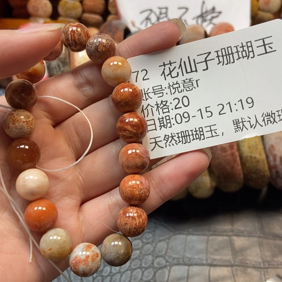 悦***r未镶嵌硅化珊瑚（珊瑚玉）珠宝半成品72