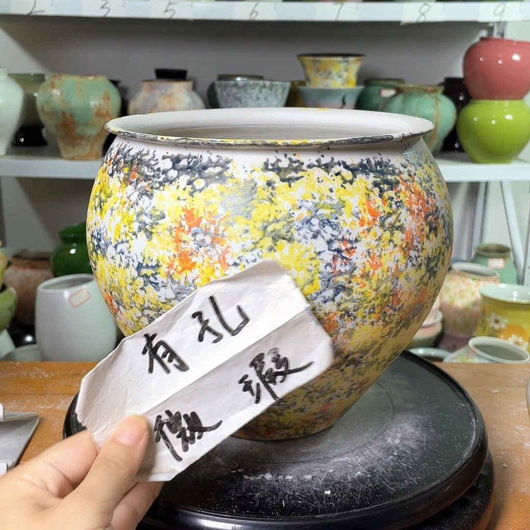 景德镇陶瓷花盆微瑕