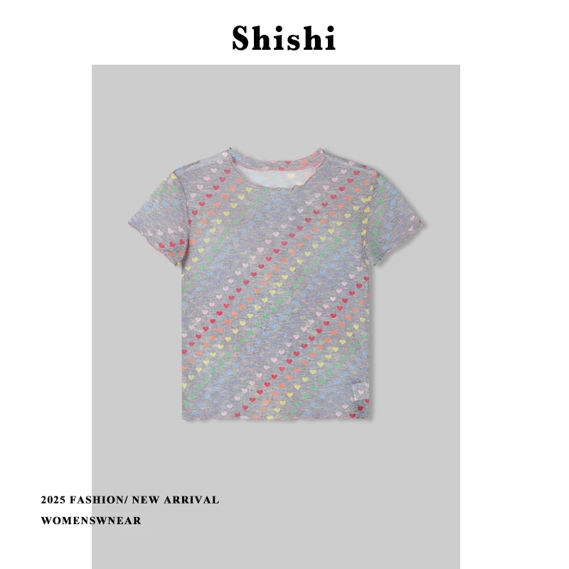 【SW】短袖T恤女夏季薄款时尚百搭休闲洋气上衣YS-0147
