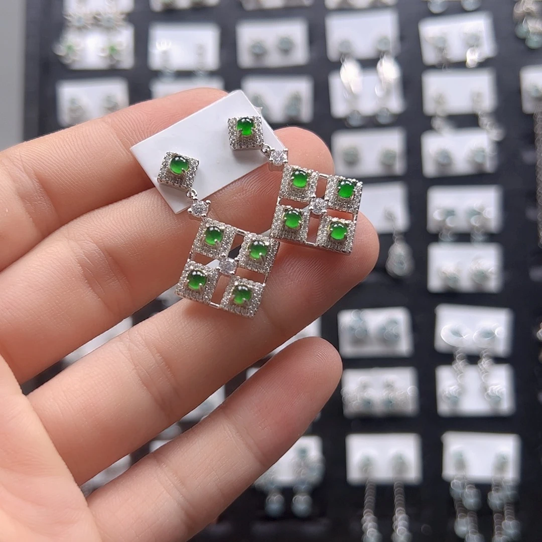 翡翠银S925镶嵌手链