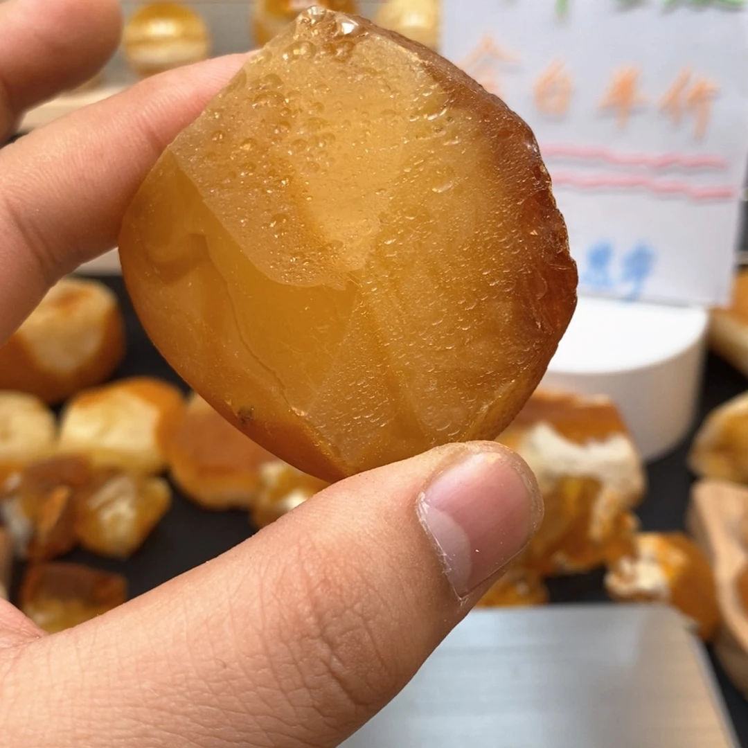 定制琥珀未镶嵌蔡**啊天然蜜蜡原石加工不退不换