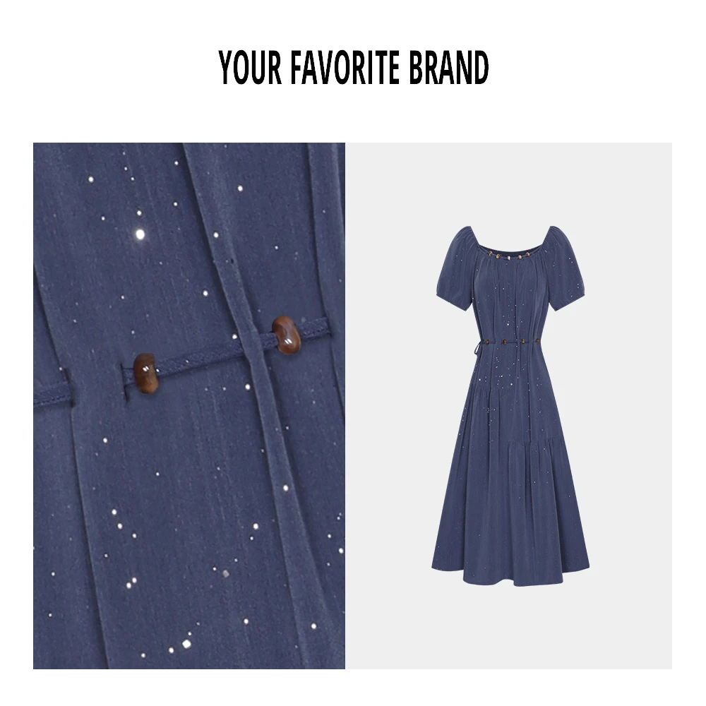 【碎碎春山】新款上新薄款时尚显瘦收腰高级爆款连衣裙G25243287