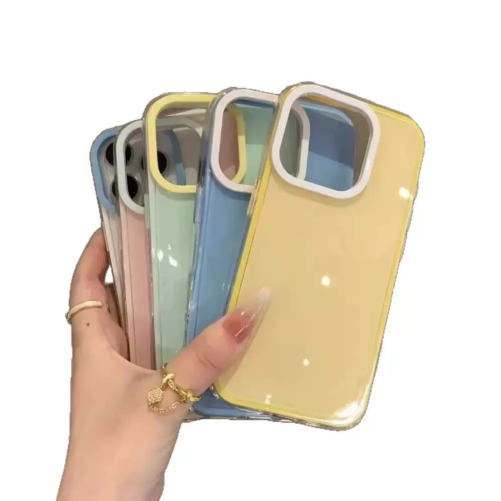 ins多巴胺果冻纯色适用苹果16promax手机壳iPhone15图拉斯手机壳