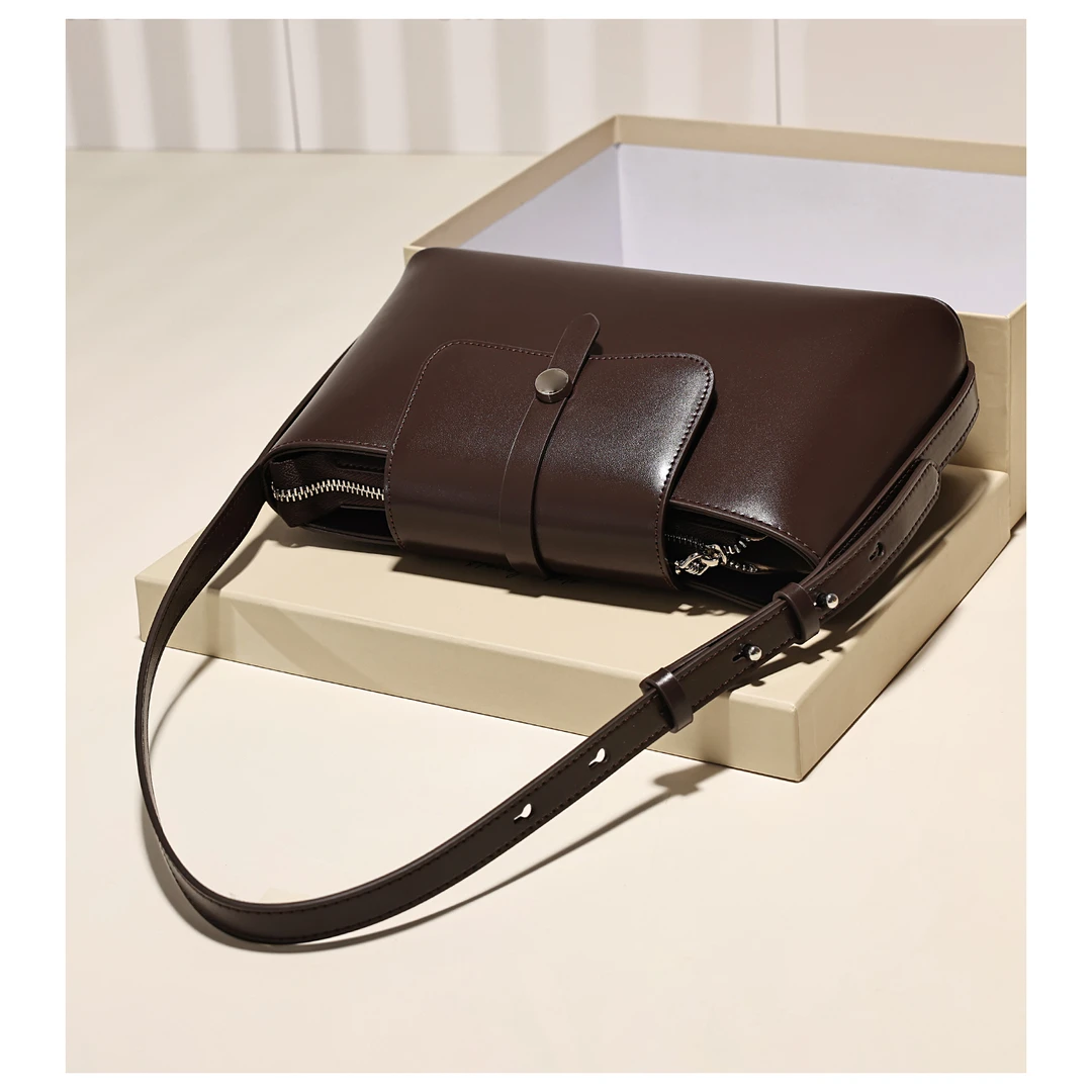 GXFMOD小众设计复古真皮腋下包女2025早秋新款时尚轻奢单肩斜挎包