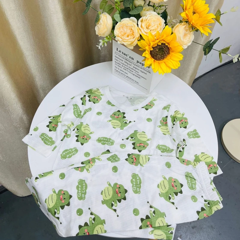 开心恐龙宝宝七分袖家居服