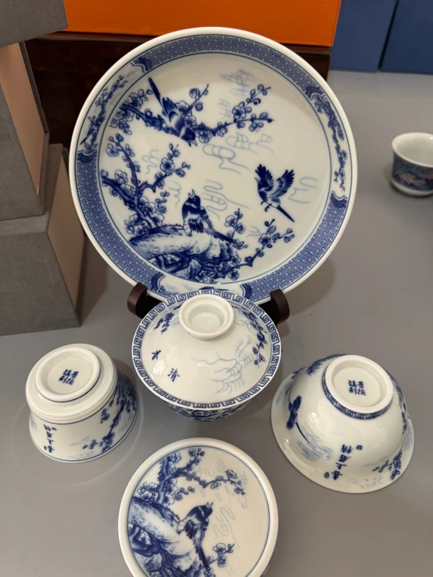 景德镇喜上眉梢陶瓷五件套