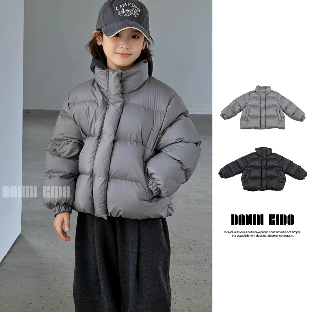 嗒囜【松软大馒头｜回弹感】立领护脖｜防风保暖 儿童冬装加厚羽绒服