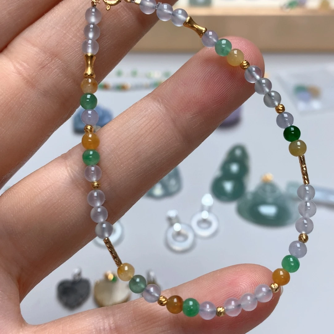 翡翠未镶嵌颈饰翡翠手串