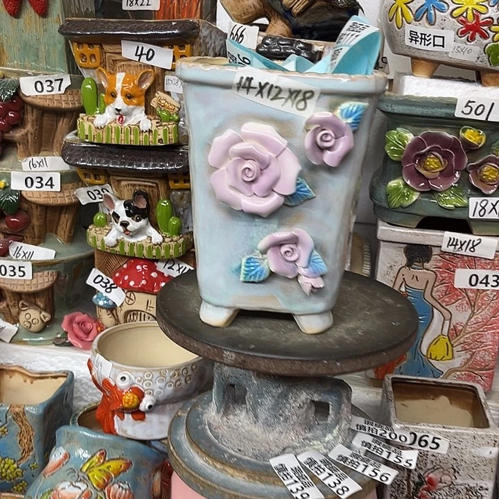 粗陶材质多肉花盆