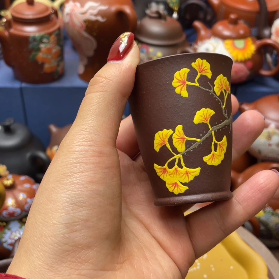 茶杯红泥紫砂主人杯50cc