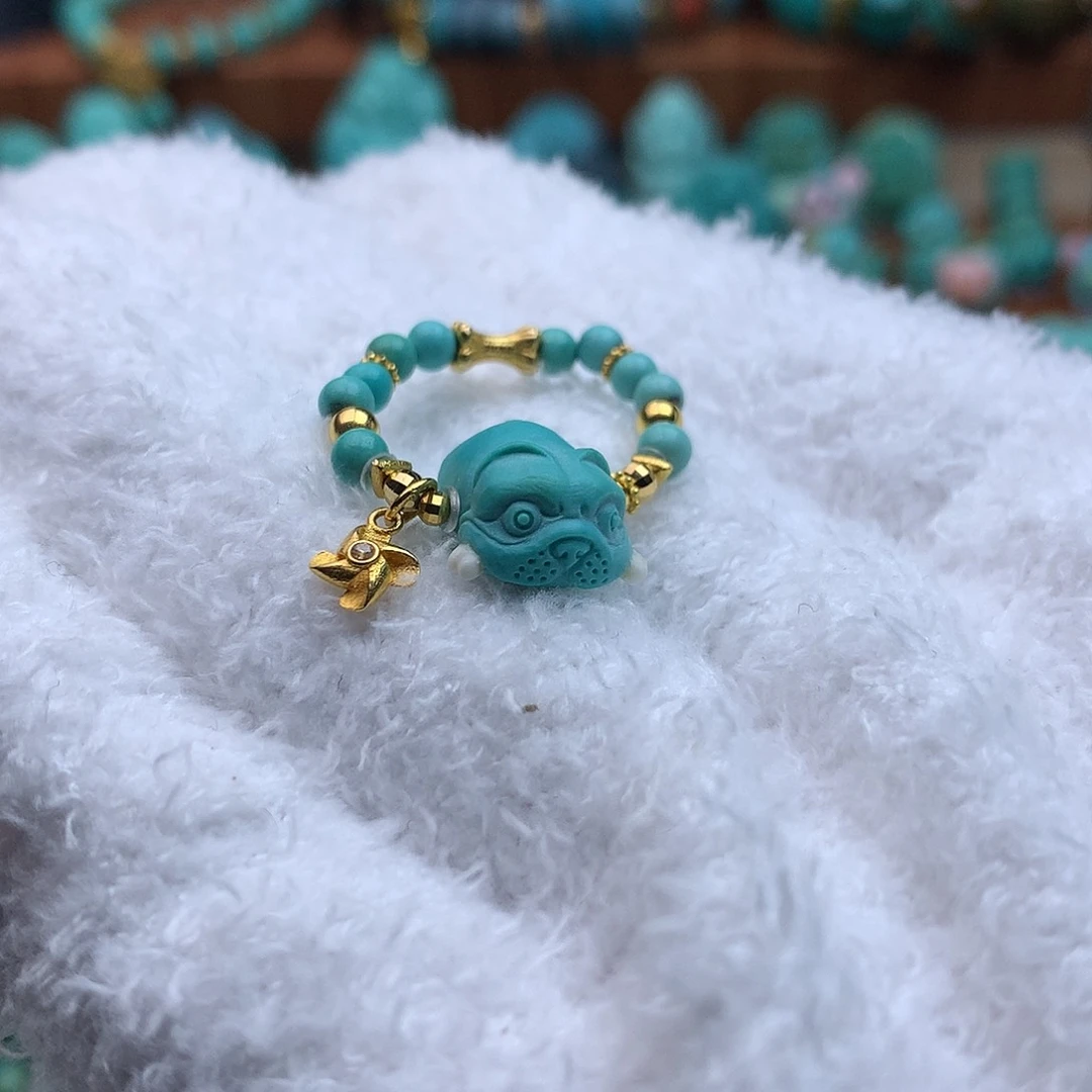 18K金镶嵌绿松石颈饰