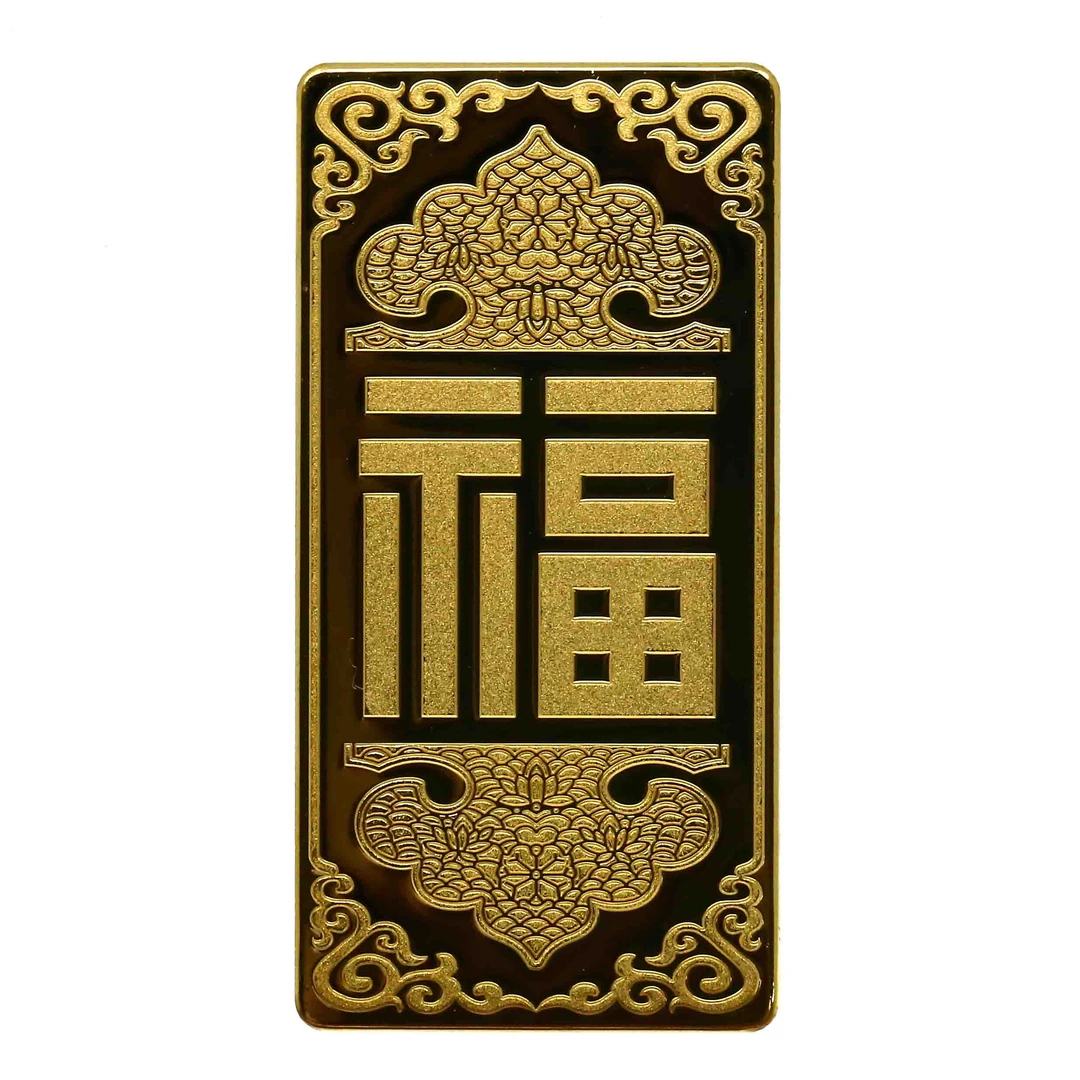 CAIBAI JEWELRY/菜百首饰路劲足金饰品金条百福图30克999‰
