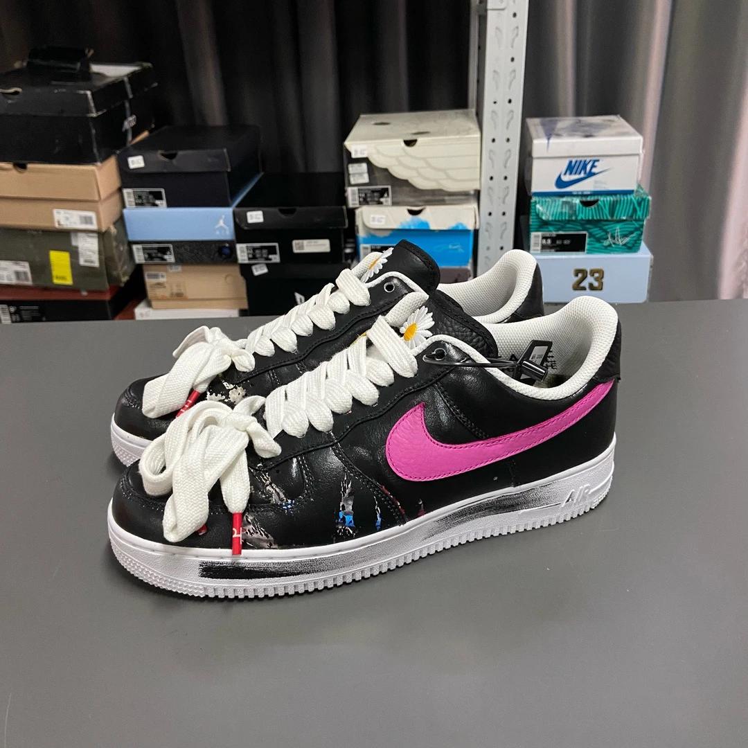 99新 MM6 45码 有原盒 force1 权志龙 黑绿粉 12035045