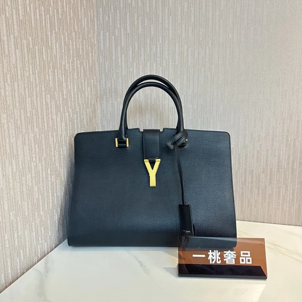 95新 YSL/圣罗兰 一桃/圣罗兰 cabas手提公文包
