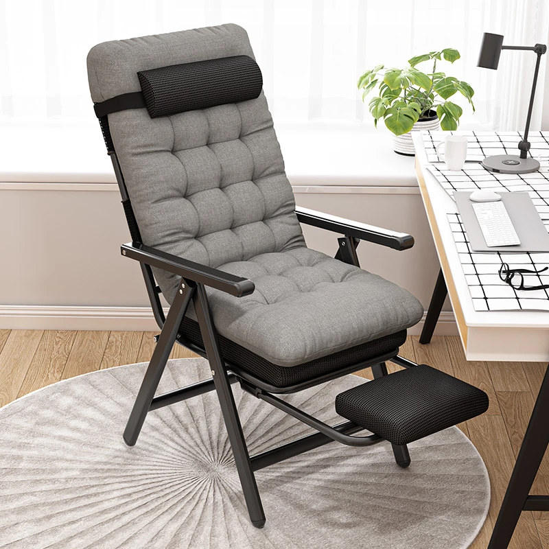 躺椅折叠午休床办公室家用阳台可坐躺午睡懒人电脑椅沙发靠背椅子