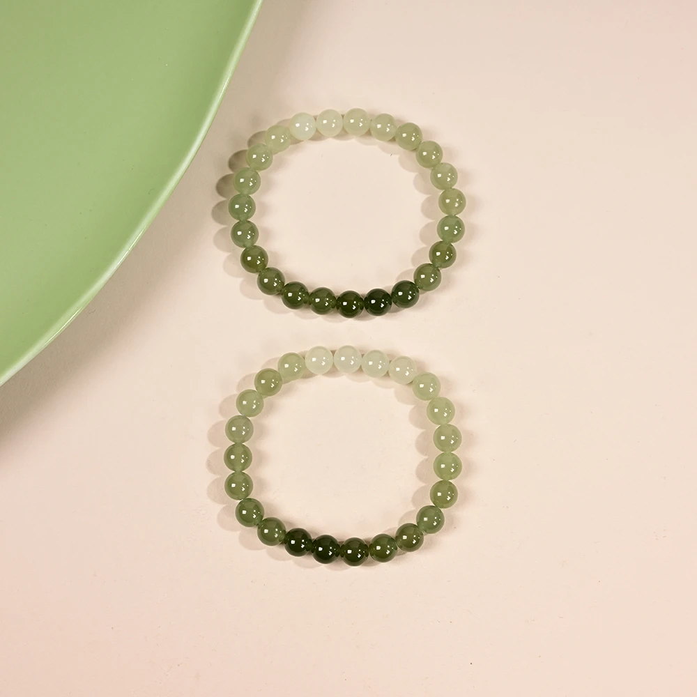 【云上叙】和田玉渐变单圈手串-约8mm多样性发一件 V14490-M（甄选）