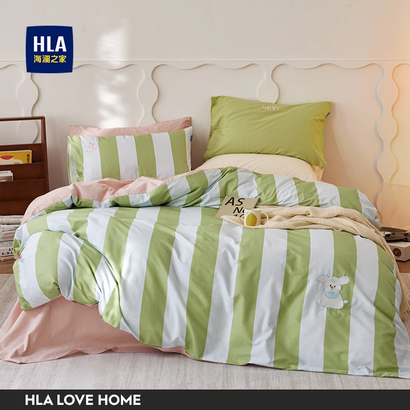 海澜之家卡通全棉100%床上四件套学生宿舍三件套纯棉床单床笠被套