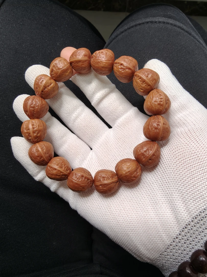 橘皮正三角小桃心核桃串16mm