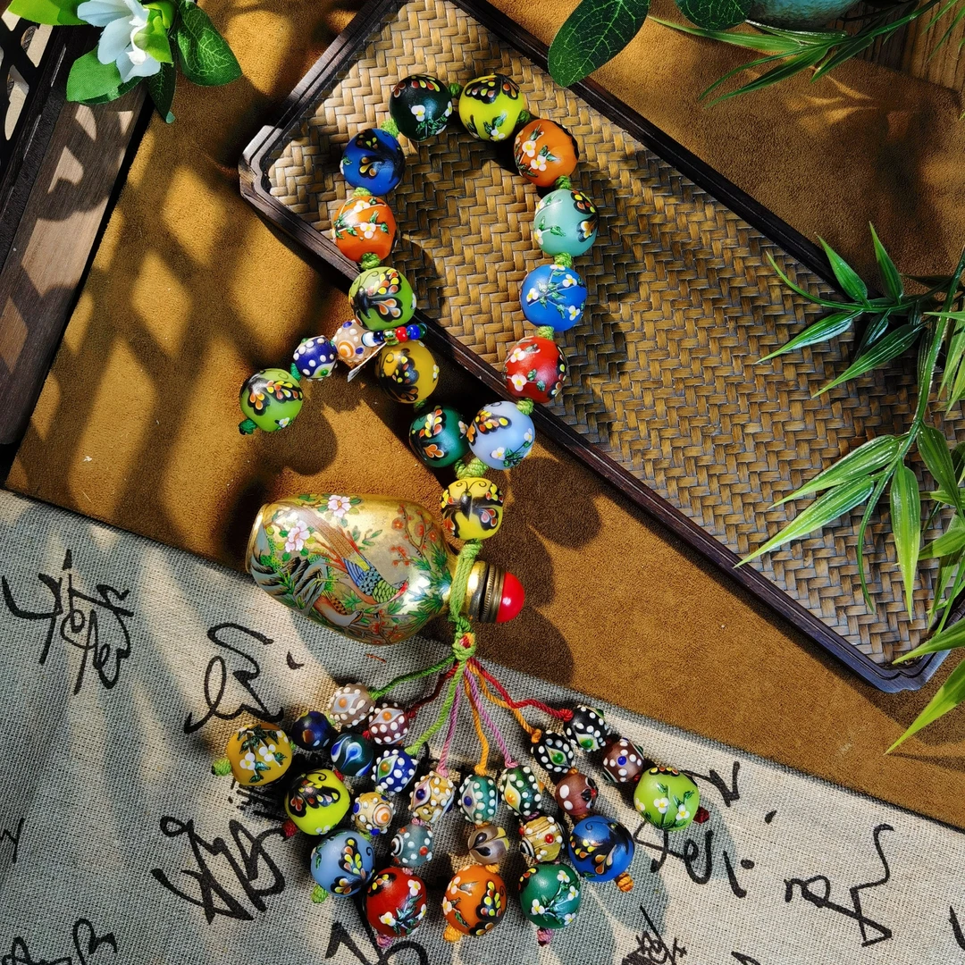 7735复古黄色老琉璃手持