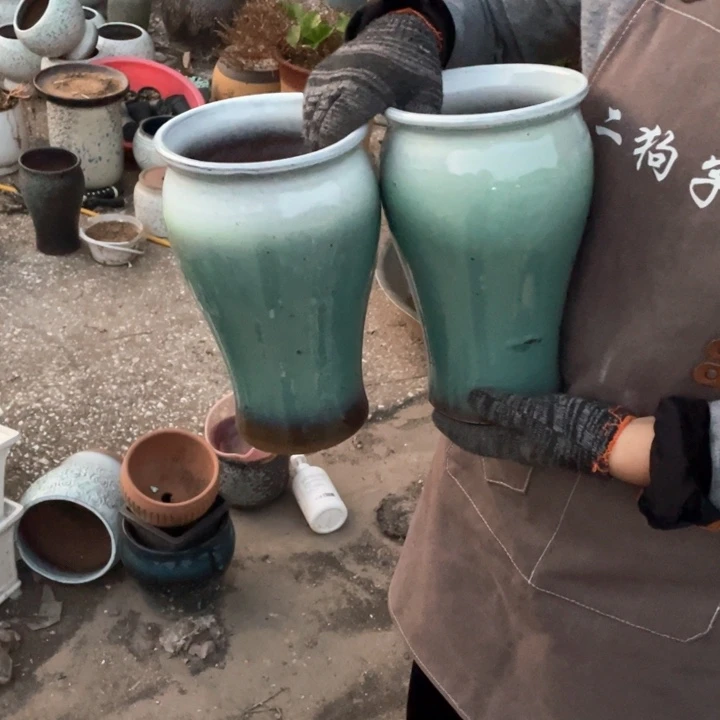 紫砂花盆口15高26瑕疵瑕疵
