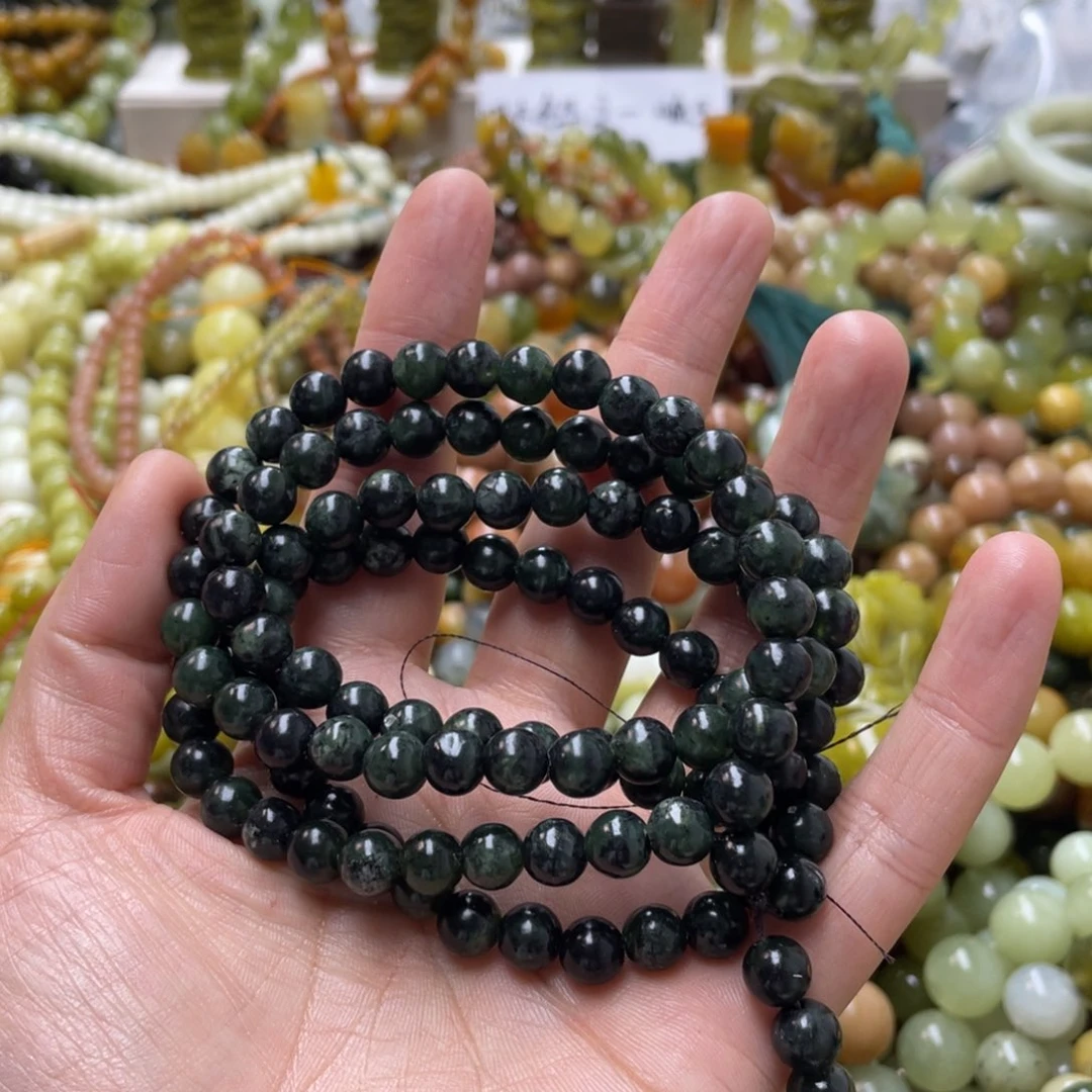 蛇纹石玉手链未镶嵌