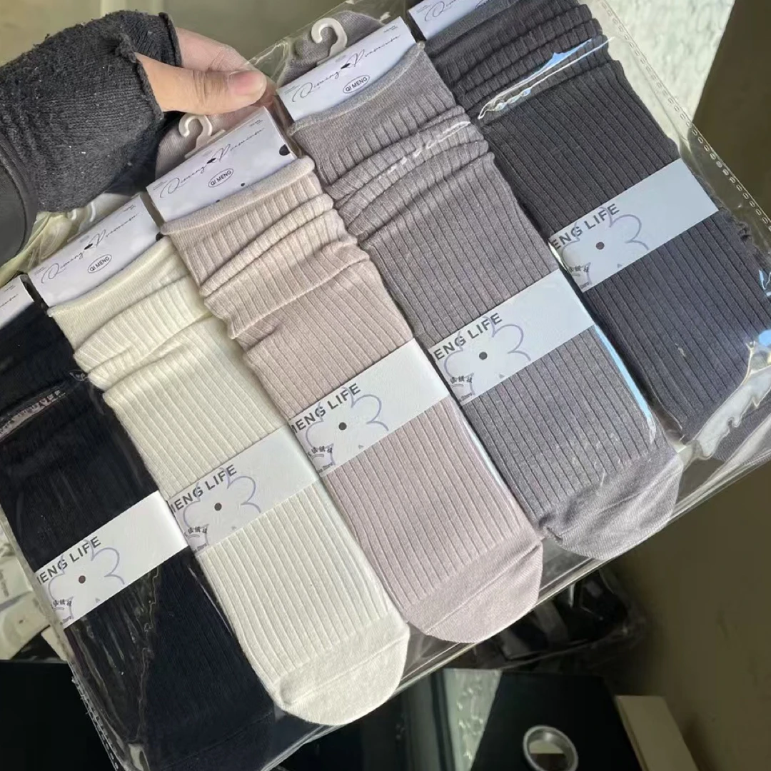 长绒棉袜子颜色花色随机3双