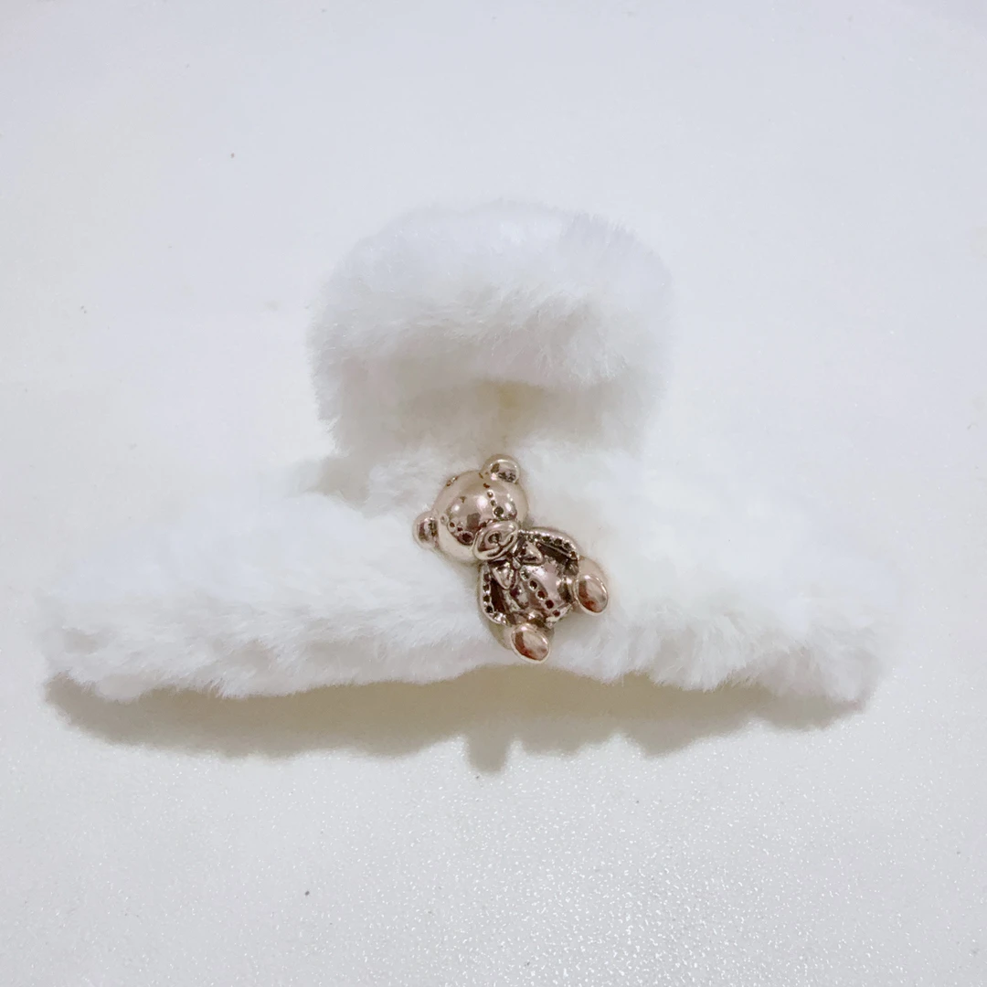 毛绒抓夹女秋冬新款高级感发夹后脑勺盘发鲨鱼夹头饰发卡4327