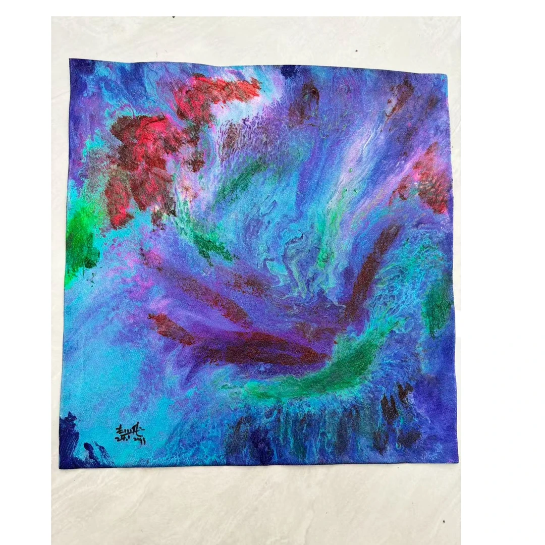 赵燮老师基底肌理油画