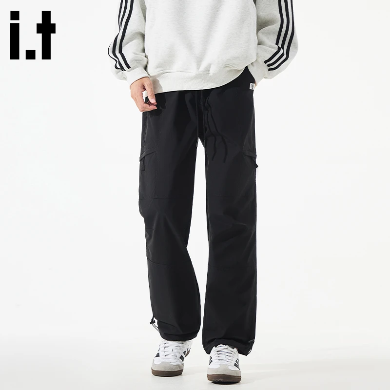 i.t:fivecm潮牌美式高街休闲裤男款秋冬防风保暖显高设计阔腿长裤
