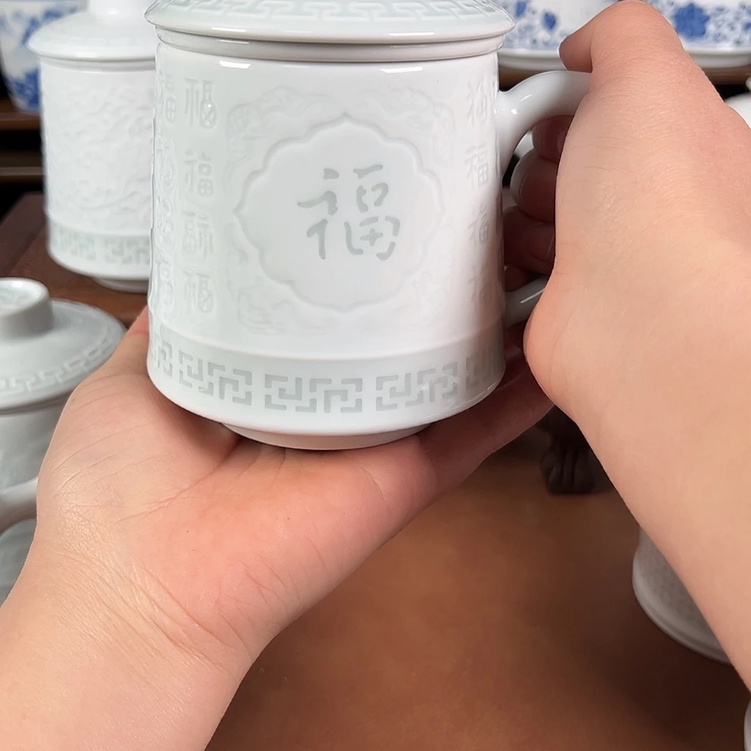 景德镇高温陶瓷办公杯家用
